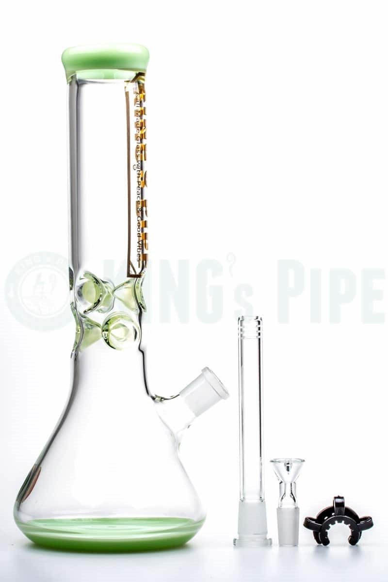 KING&#39;s Pipe Glass - 12&#39;&#39; Beaker Bong with Lime