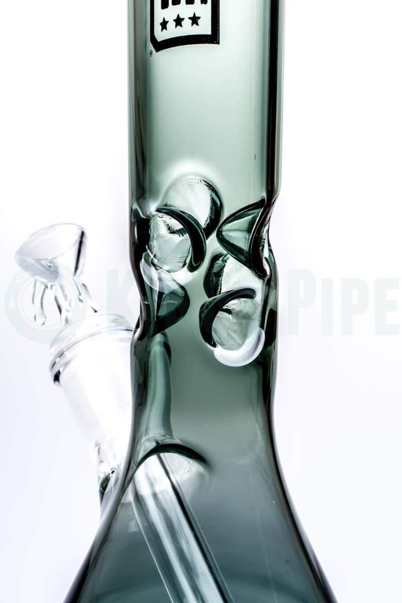 KING&#39;s Pipe Glass - 12&#39;&#39; Charcoal Skinny Beaker Bong