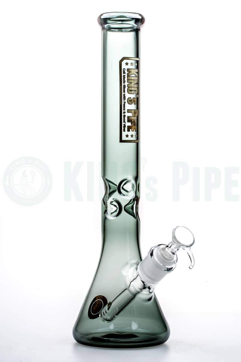 KING's Pipe Glass - 12'' Charcoal Skinny Beaker Bong