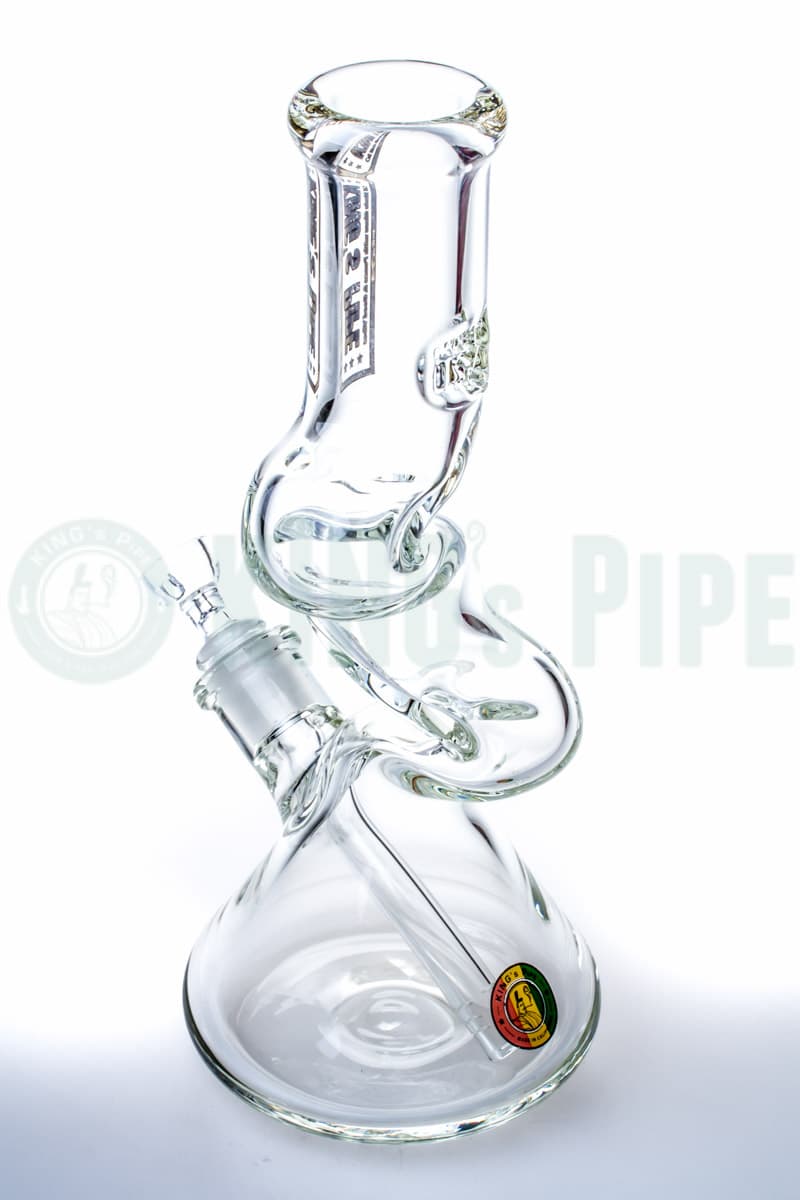 KING&#39;s Pipe Glass - 12 inch 9mm Zig Zag Zong Bong