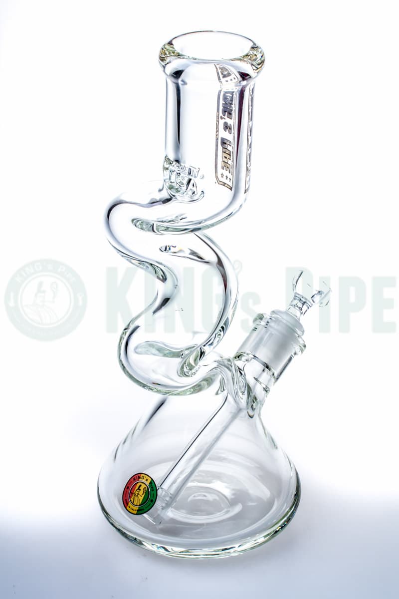 KING&#39;s Pipe Glass - 12 inch 9mm Zig Zag Zong Bong