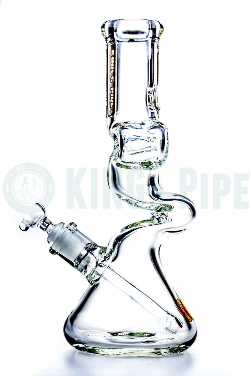 KING&#39;s Pipe Glass - 12 inch 9mm Zig Zag Zong Bong