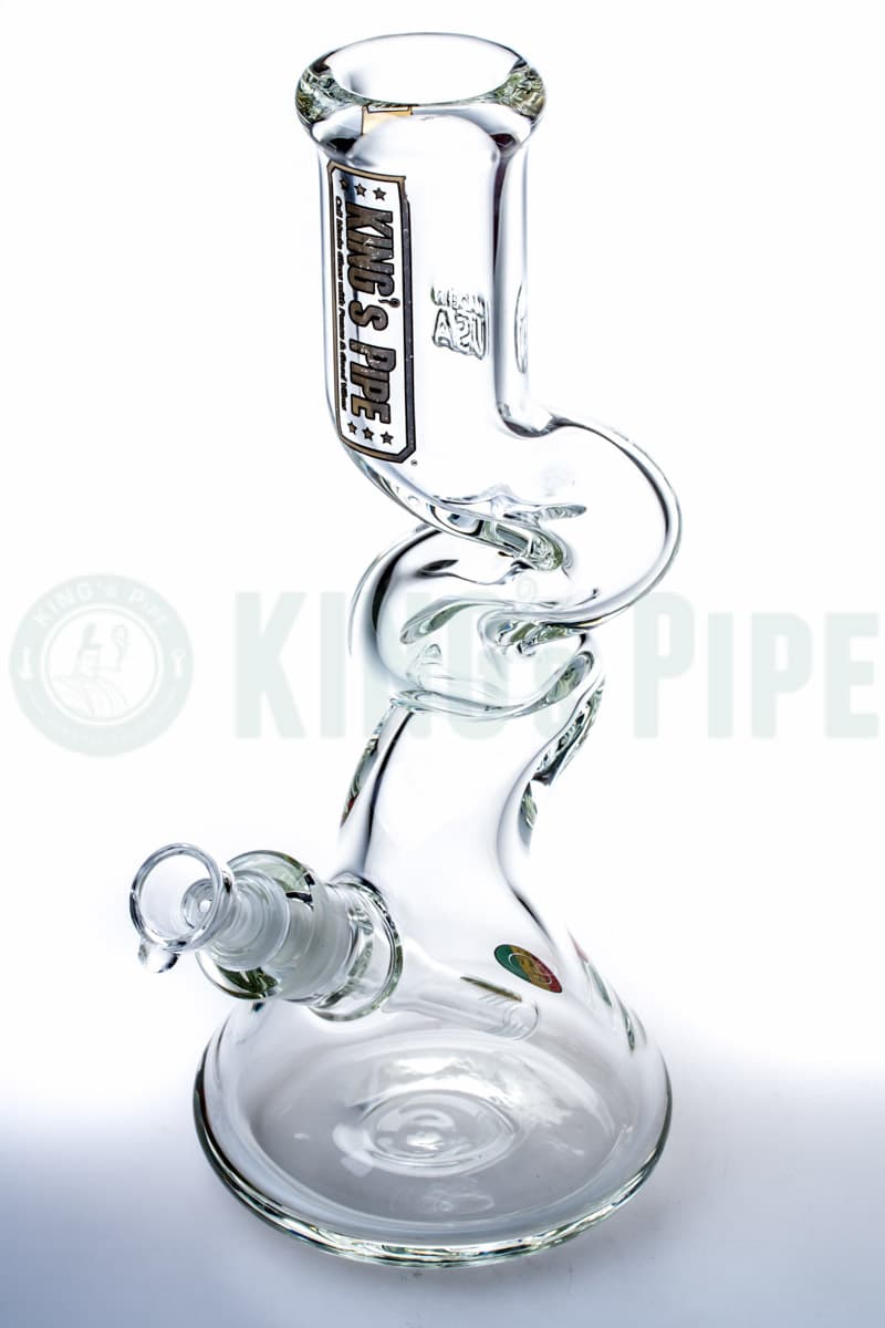 KING&#39;s Pipe Glass - 12 inch 9mm Zig Zag Zong Bong