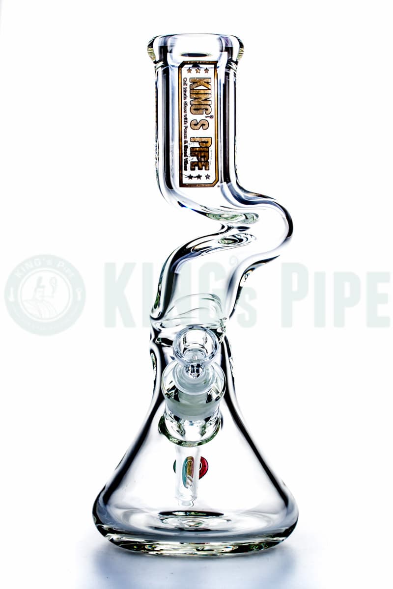 KING&#39;s Pipe Glass - 12 inch 9mm Zig Zag Zong Bong