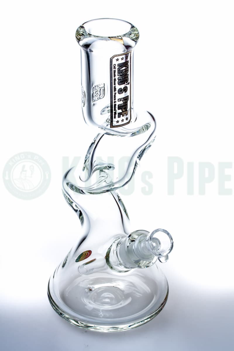 KING&#39;s Pipe Glass - 12 inch 9mm Zig Zag Zong Bong