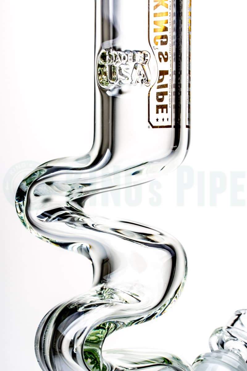 KING&#39;s Pipe Glass - 12 inch 9mm Zig Zag Zong Bong