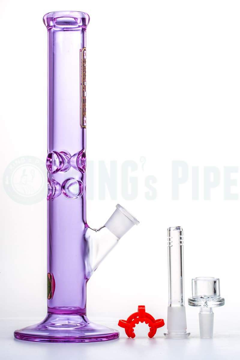 KING&#39;s Pipe Glass - 12&#39;&#39; Purple Straight Bong