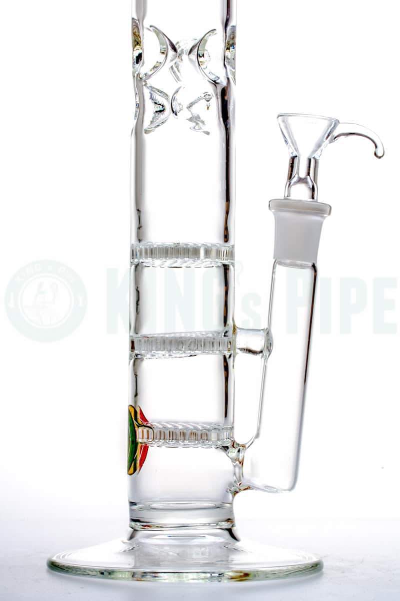 KING&#39;s Pipe Glass - 13&#39;&#39; Triple Honeycomb Skinny Water Bong