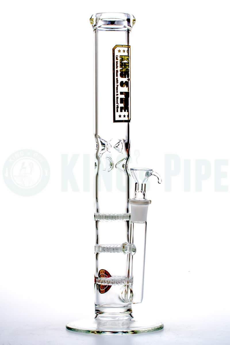 KING&#39;s Pipe Glass - 13&#39;&#39; Triple Honeycomb Skinny Water Bong