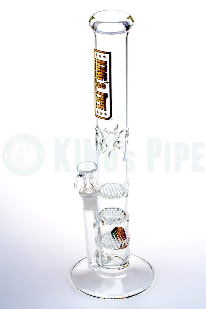 KING&#39;s Pipe Glass - 13&#39;&#39; Triple Honeycomb Skinny Water Bong