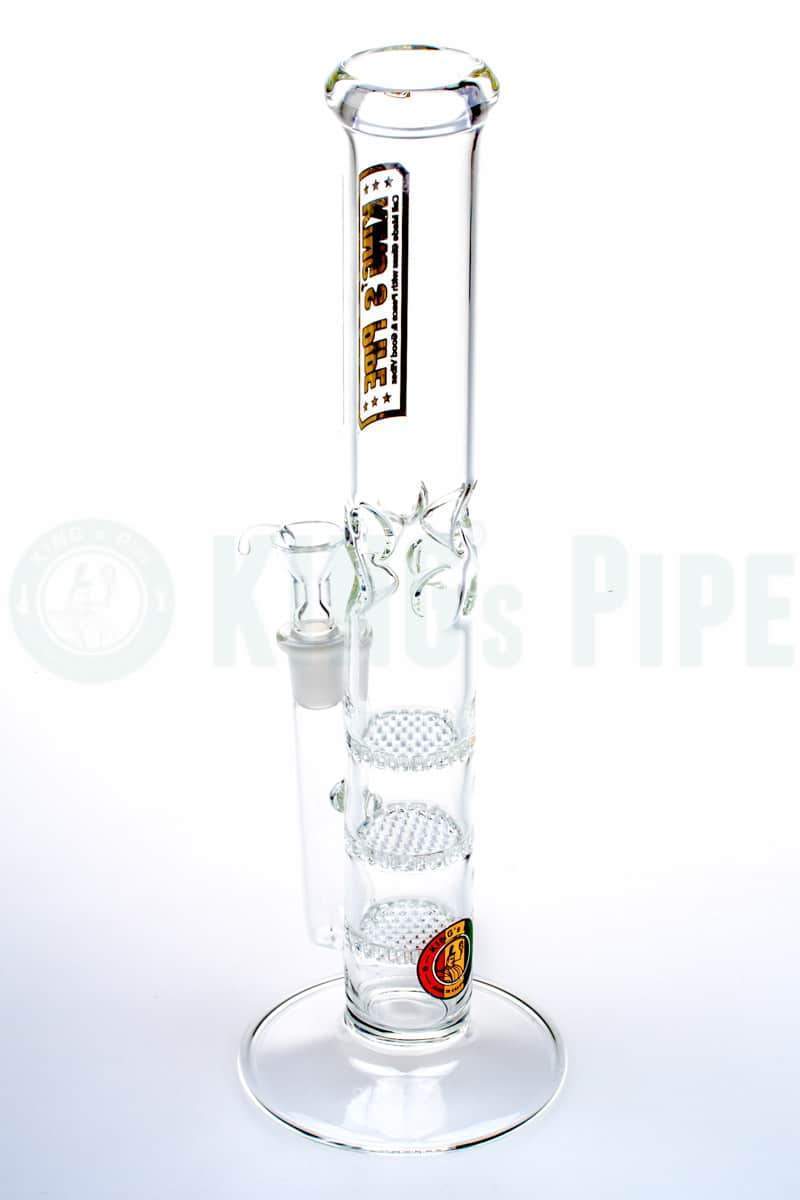 KING&#39;s Pipe Glass - 13&#39;&#39; Triple Honeycomb Skinny Water Bong