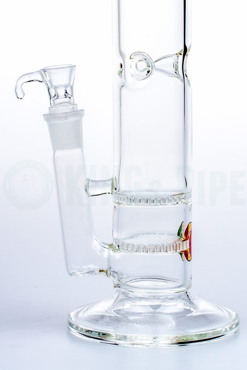 KING&#39;s Pipe Glass - 16&#39;&#39; Double Honeycomb Straight Water Bong