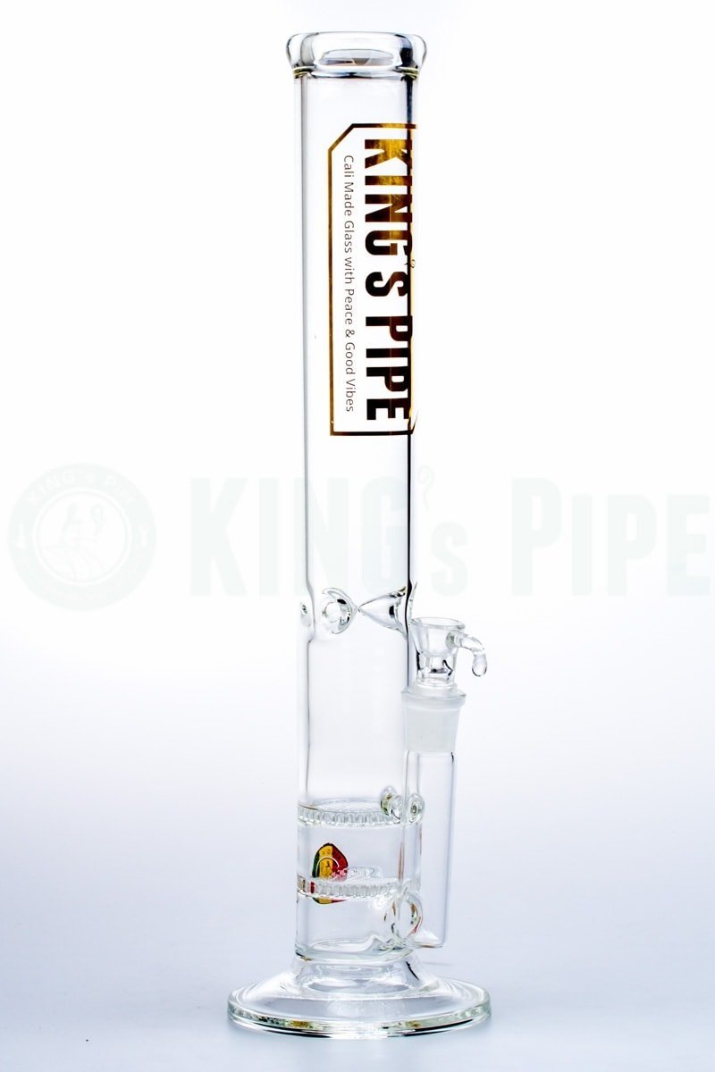 KING&#39;s Pipe Glass - 16&#39;&#39; Double Honeycomb Straight Water Bong