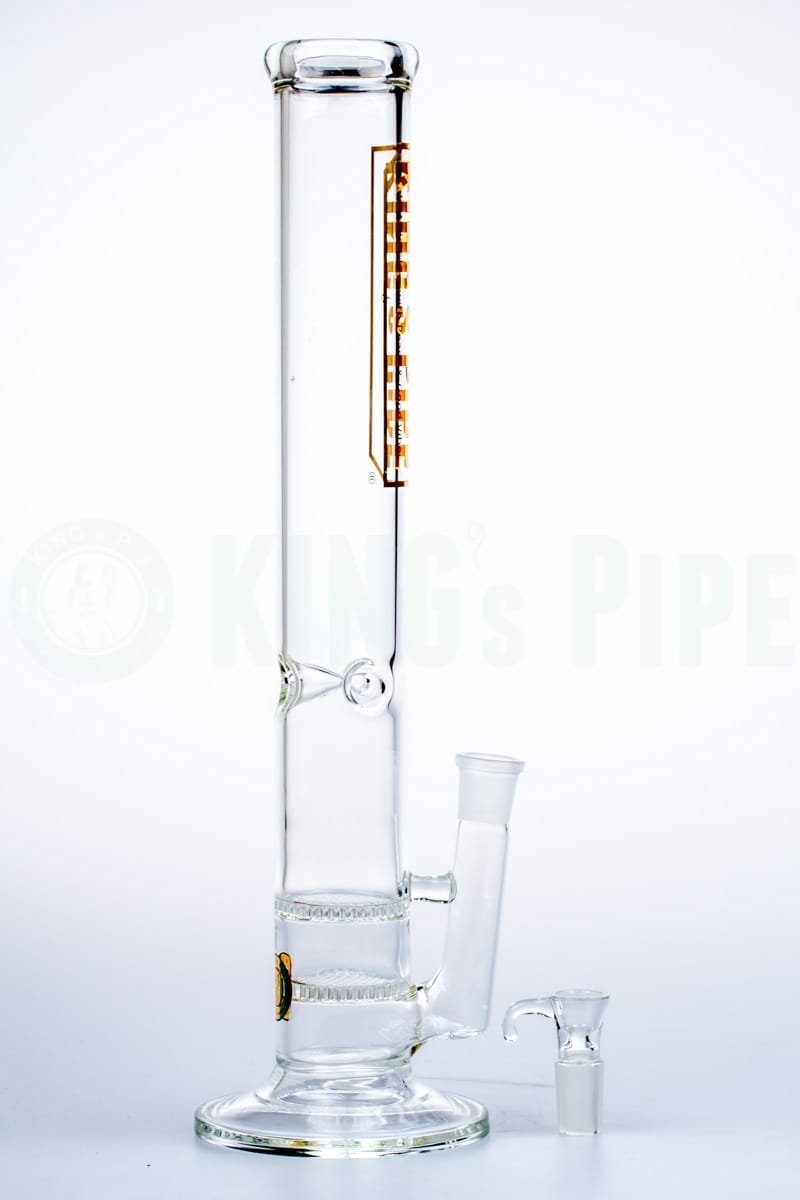 KING&#39;s Pipe Glass - 16&#39;&#39; Double Honeycomb Straight Water Bong