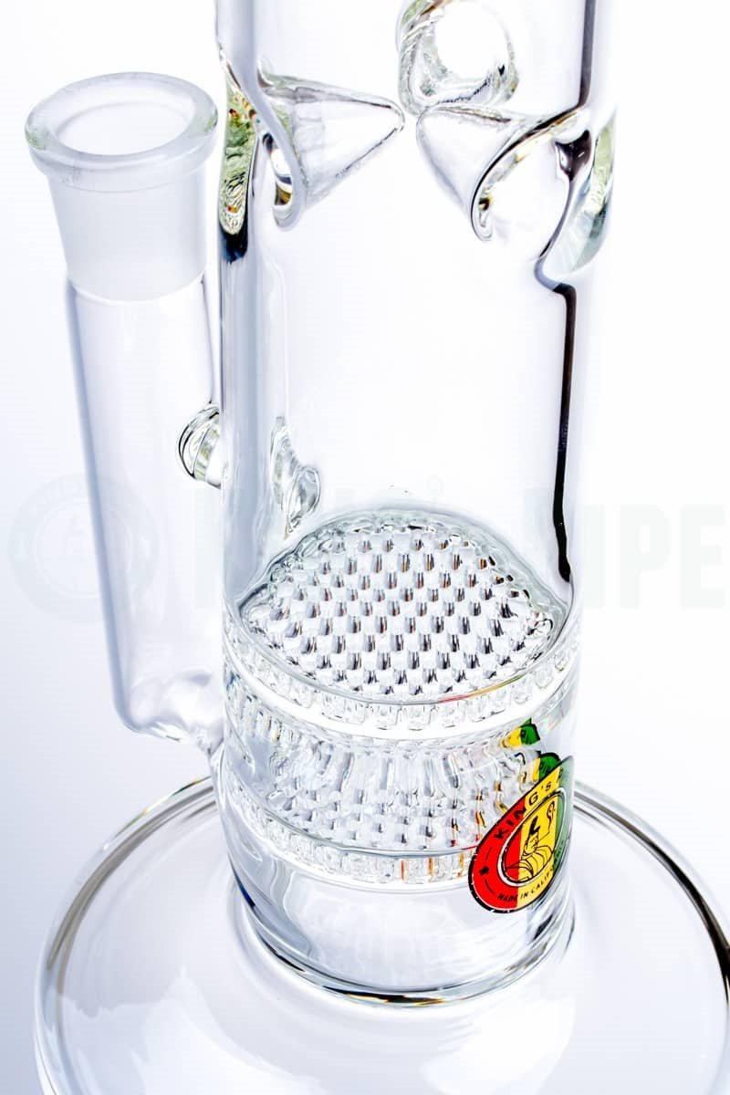 KING&#39;s Pipe Glass - 16&#39;&#39; Double Honeycomb Straight Water Bong