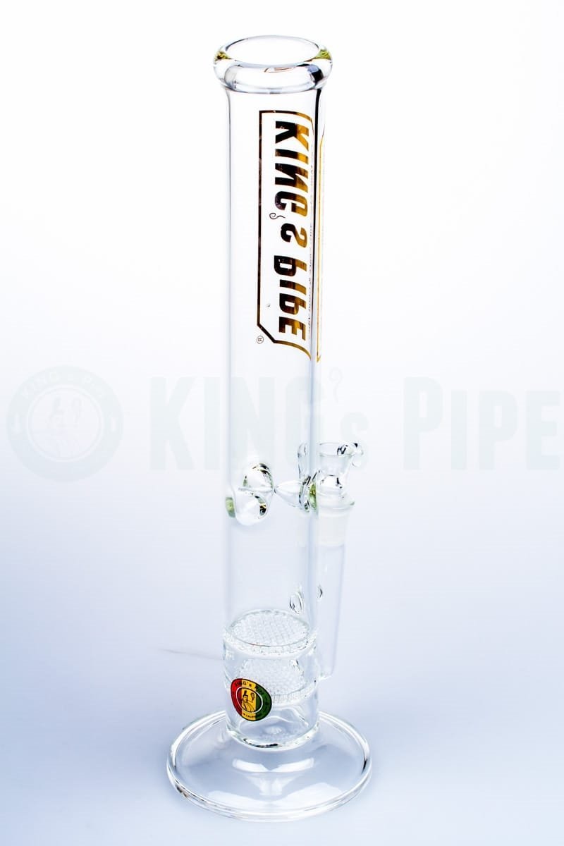 KING&#39;s Pipe Glass - 16&#39;&#39; Double Honeycomb Straight Water Bong