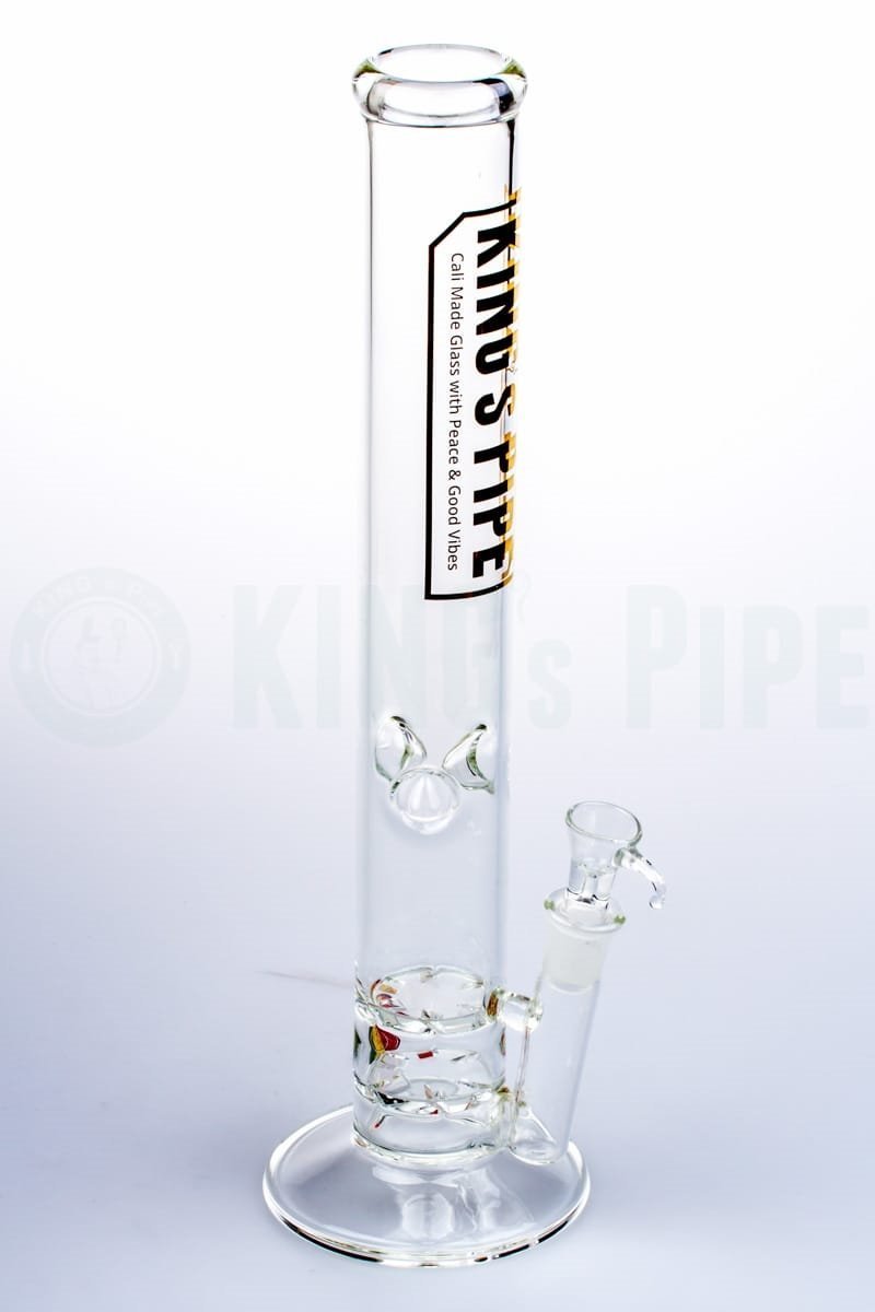 KING&#39;s Pipe Glass - 16&#39;&#39; Double Tornado Straight Water Bong