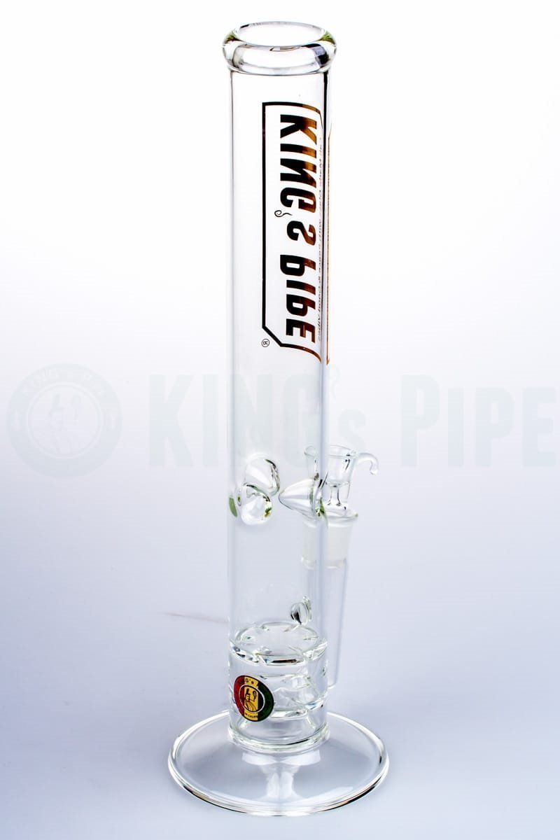 KING&#39;s Pipe Glass - 16&#39;&#39; Double Tornado Straight Water Bong