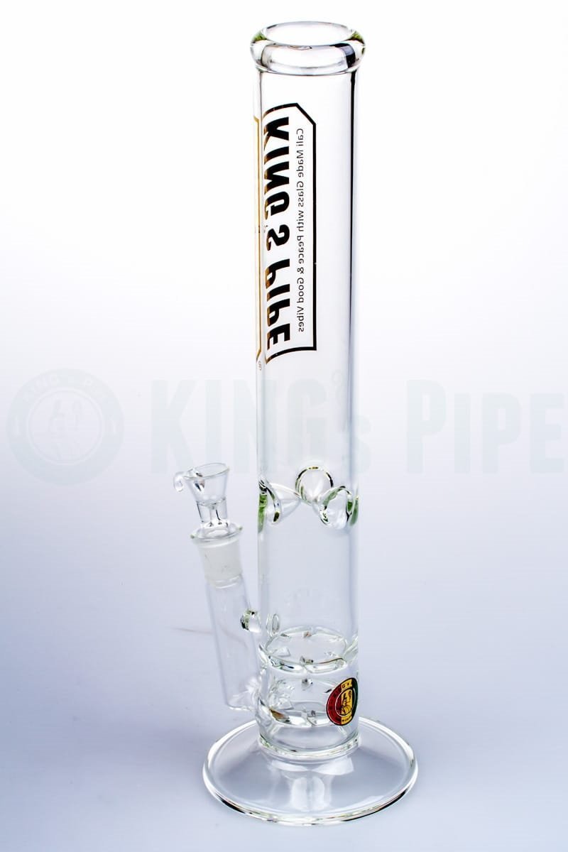 KING&#39;s Pipe Glass - 16&#39;&#39; Double Tornado Straight Water Bong