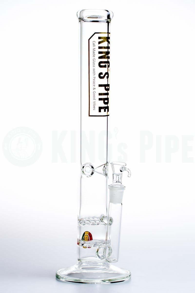 KING&#39;s Pipe Glass - 16&#39;&#39; Double Waffle Straight Bong