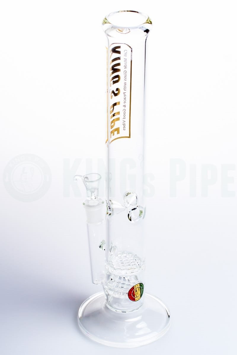 KING&#39;s Pipe Glass - 16&#39;&#39; Double Waffle Straight Bong