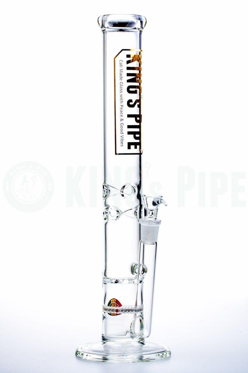 KING's Pipe Glass - 16'' Honeycomb to Tornado Straight Bong