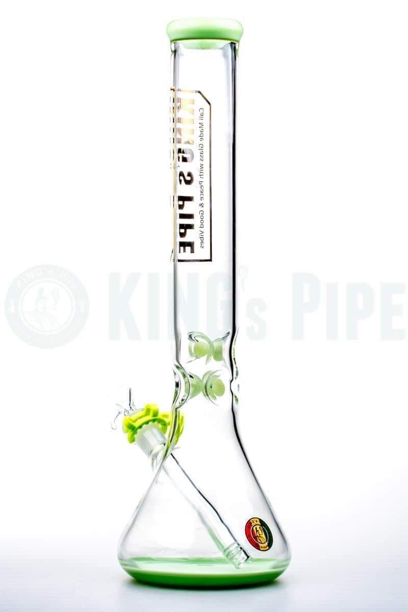 KING&#39;s Pipe Glass - 16 Inch Beaker Bong with Lime