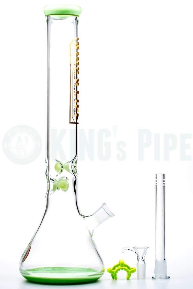 KING&#39;s Pipe Glass - 16 Inch Beaker Bong with Lime