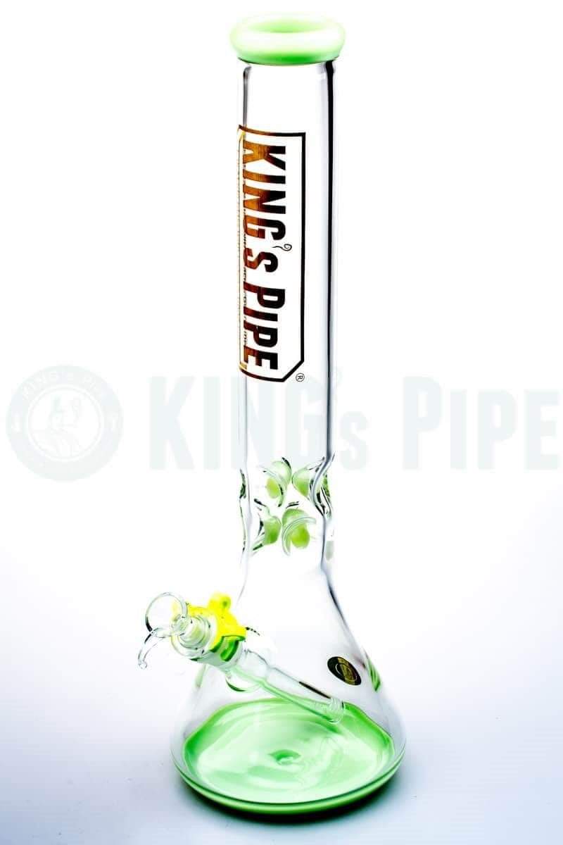 KING&#39;s Pipe Glass - 16 Inch Beaker Bong with Lime