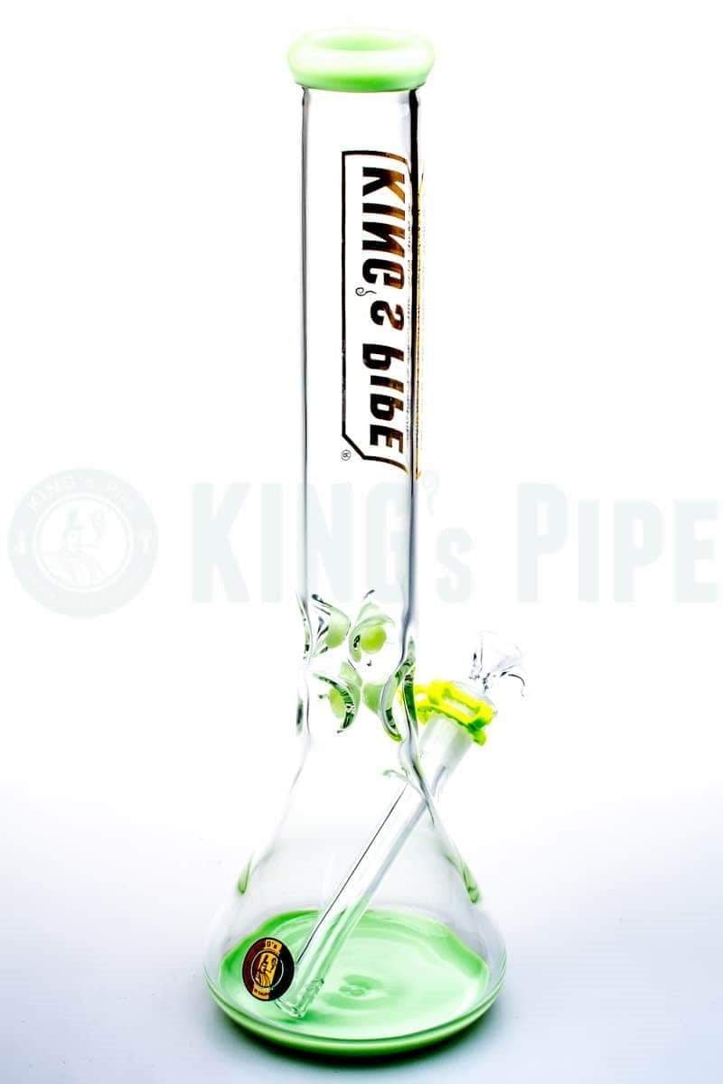 KING&#39;s Pipe Glass - 16 Inch Beaker Bong with Lime