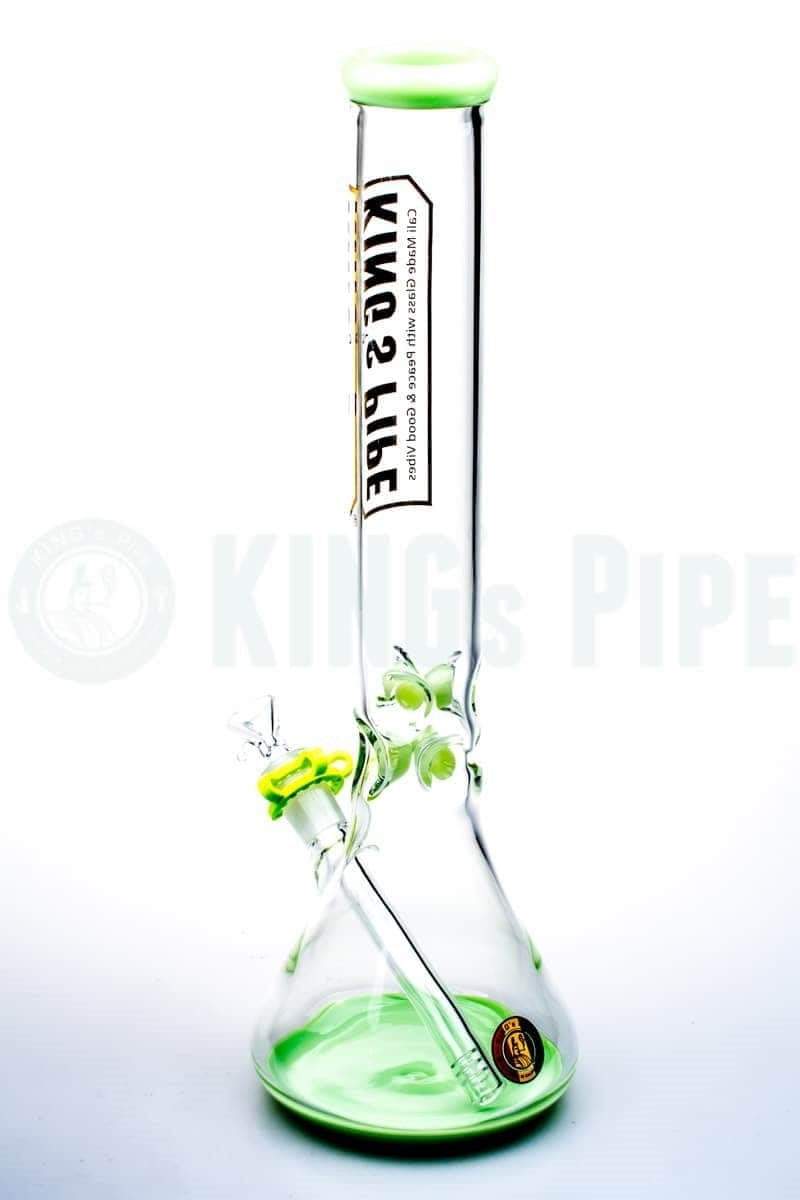 KING&#39;s Pipe Glass - 16 Inch Beaker Bong with Lime