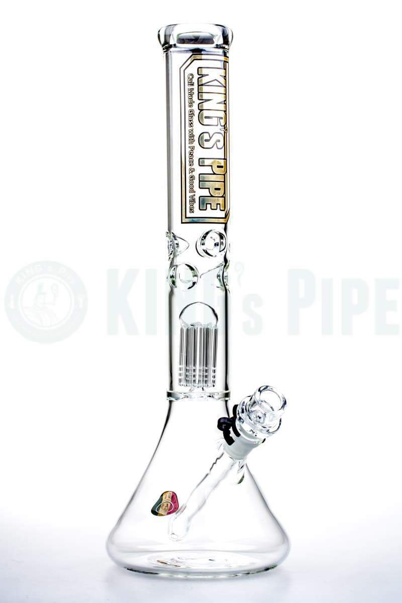 KING&#39;s Pipe Glass - 16 Inch Single Tree Perc Beaker Bong