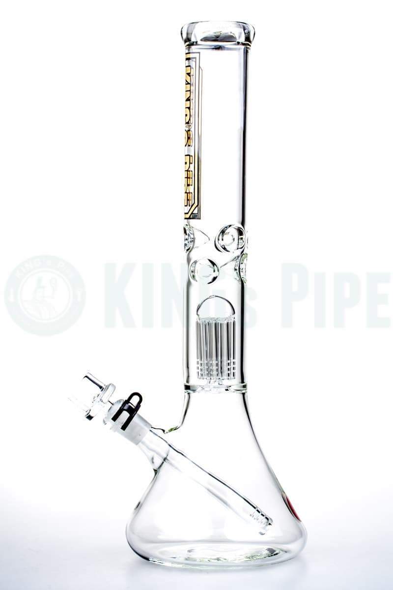 KING&#39;s Pipe Glass - 16 Inch Single Tree Perc Beaker Bong