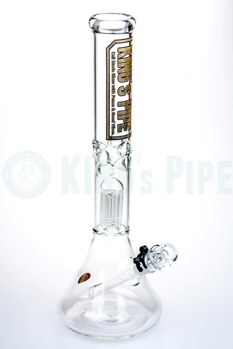 KING&#39;s Pipe Glass - 16 Inch Single Tree Perc Beaker Bong