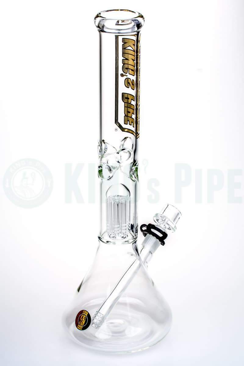 KING&#39;s Pipe Glass - 16 Inch Single Tree Perc Beaker Bong