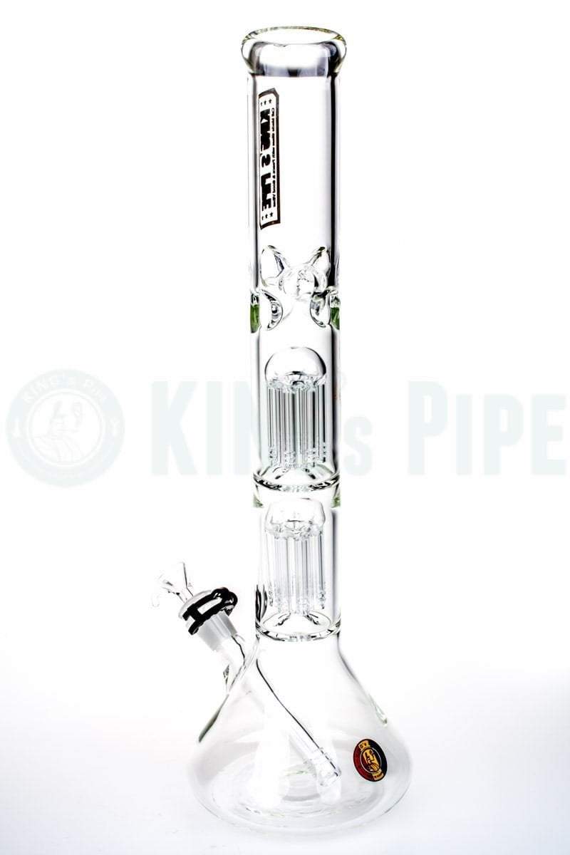 KING&#39;s Pipe Glass - 18’’ Double Tree Perc Beaker Bong