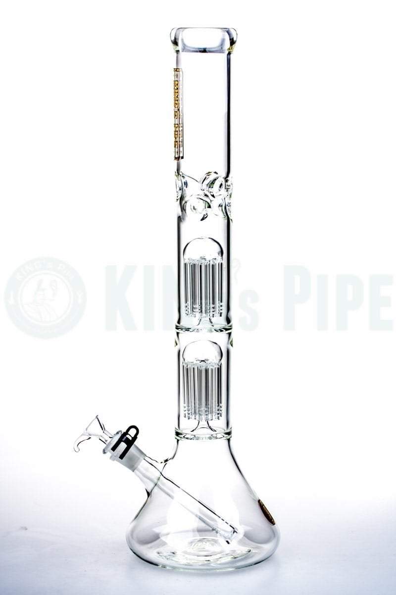 KING&#39;s Pipe Glass - 18’’ Double Tree Perc Beaker Bong