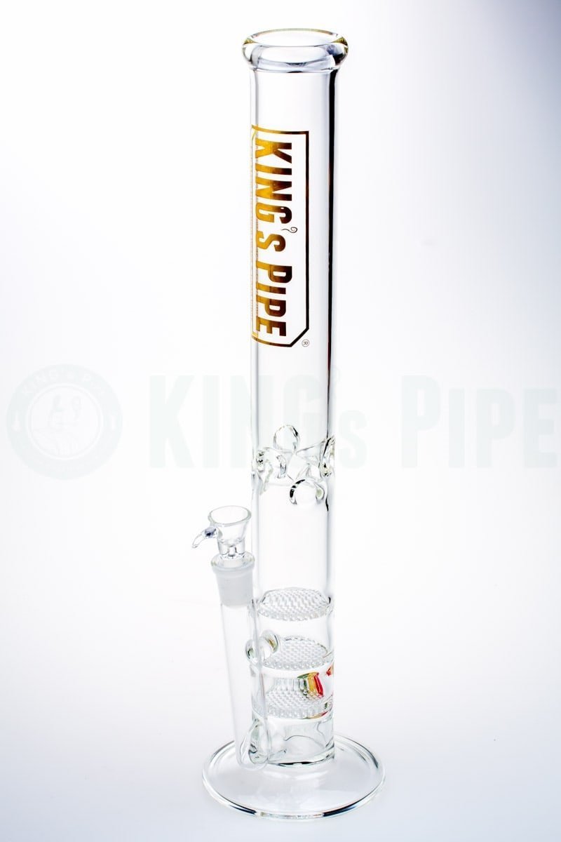 KING&#39;s Pipe Glass - 18 Inch Triple Honeycomb Water Pipe