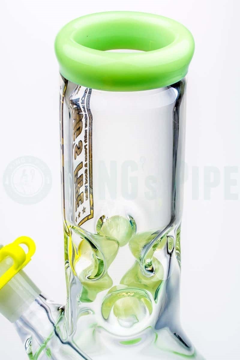 KING&#39;s Pipe Glass - 8 Inch Beaker Bong with Lime