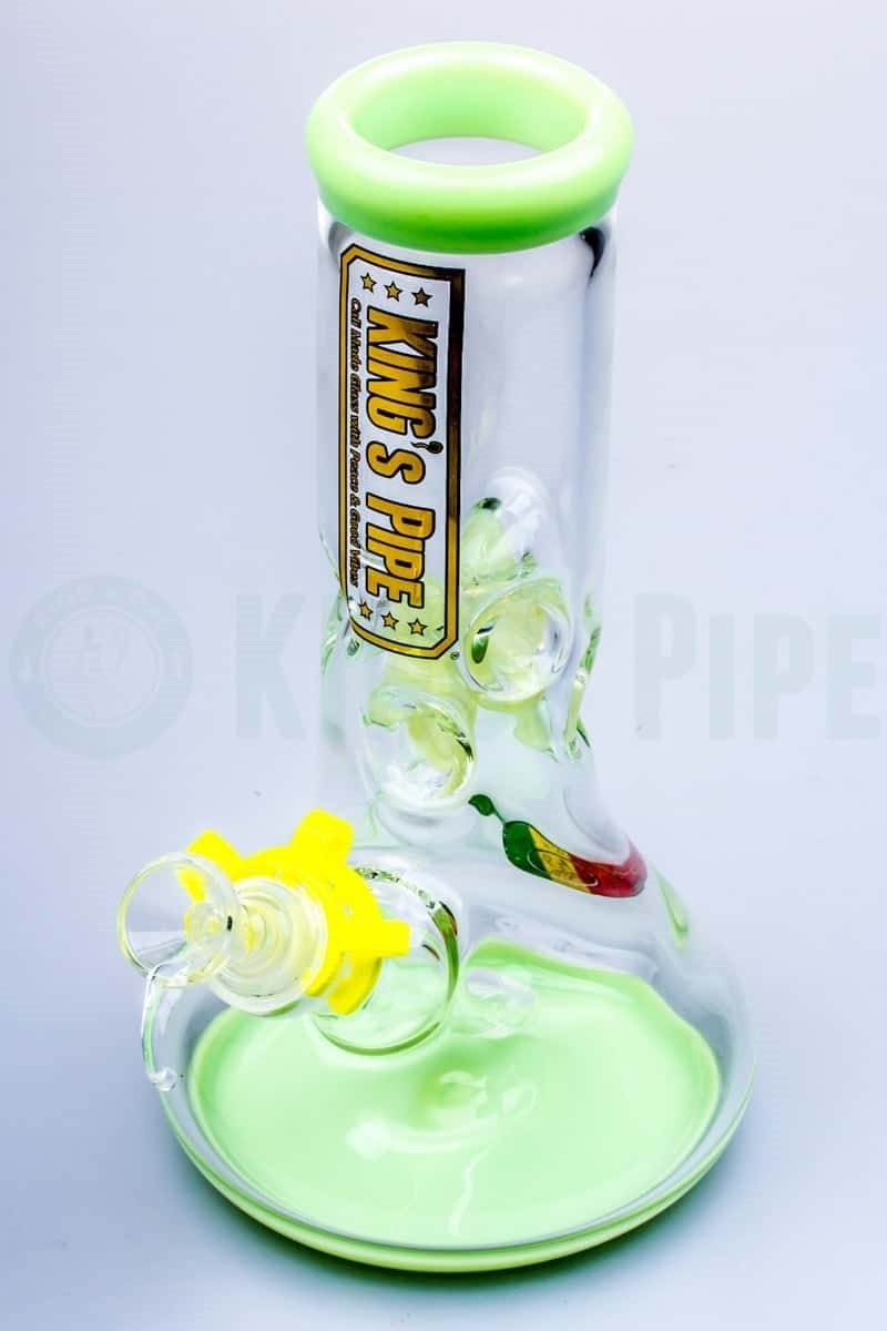 KING&#39;s Pipe Glass - 8 Inch Beaker Bong with Lime