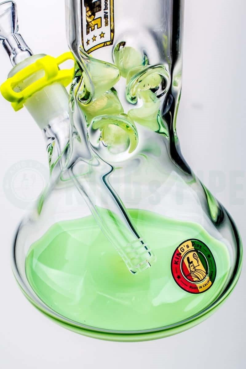 KING&#39;s Pipe Glass - 8 Inch Beaker Bong with Lime