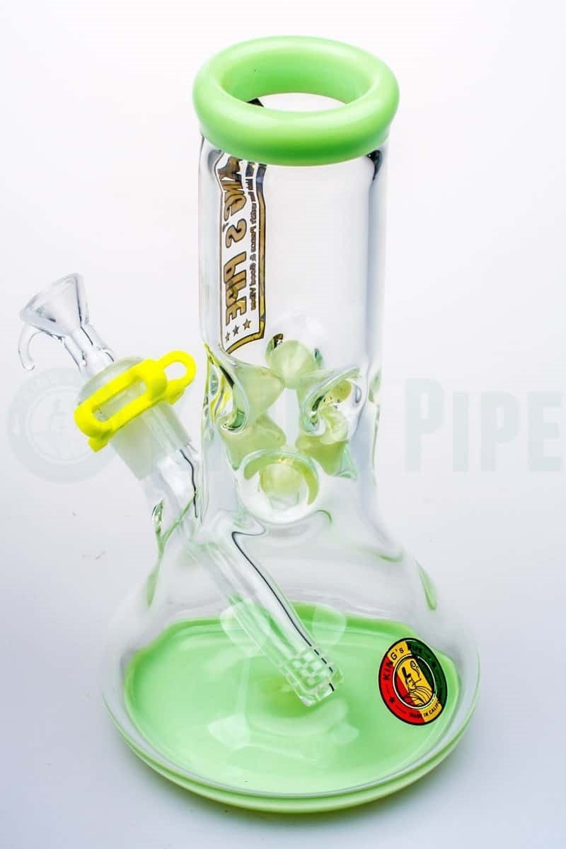 KING&#39;s Pipe Glass - 8 Inch Beaker Bong with Lime