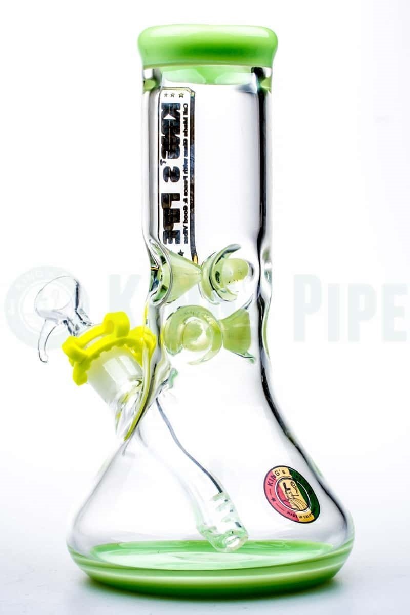 KING&#39;s Pipe Glass - 8 Inch Beaker Bong with Lime