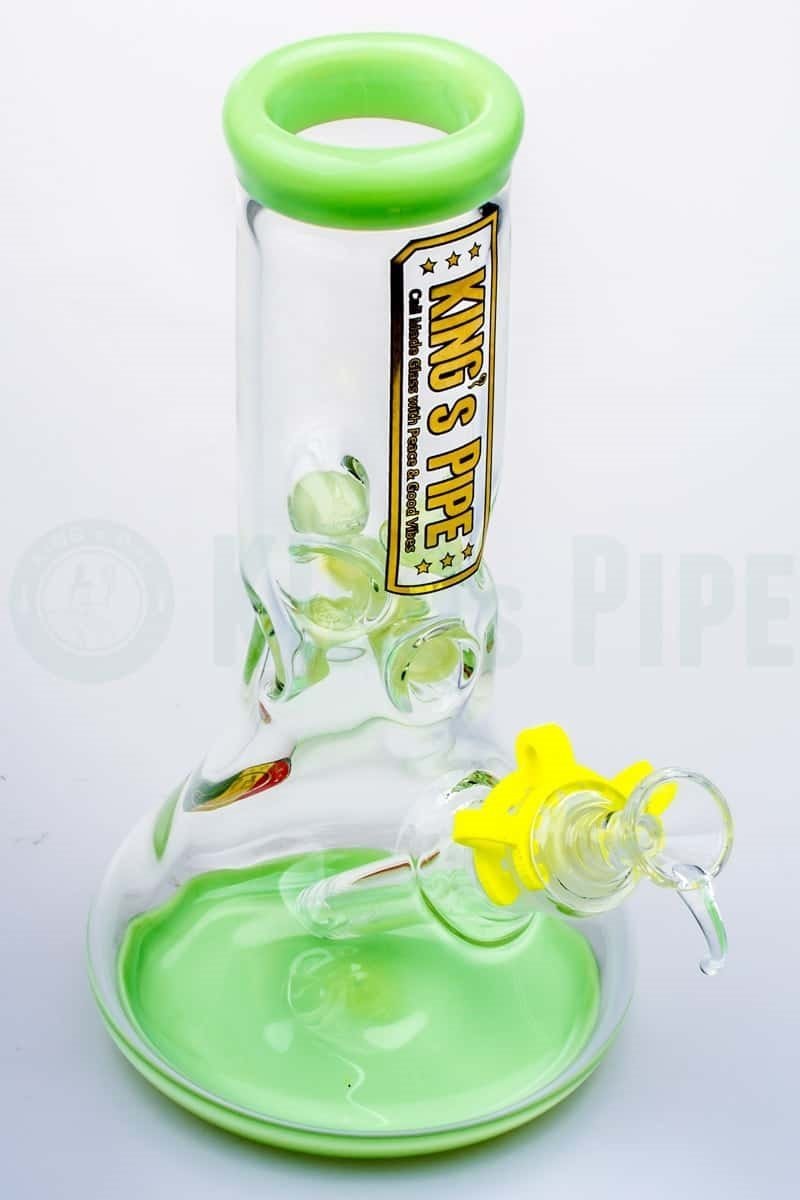 KING&#39;s Pipe Glass - 8 Inch Beaker Bong with Lime