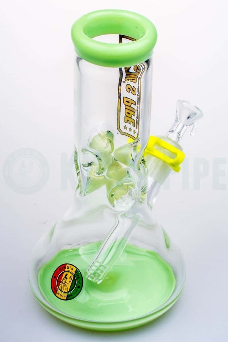 KING&#39;s Pipe Glass - 8 Inch Beaker Bong with Lime