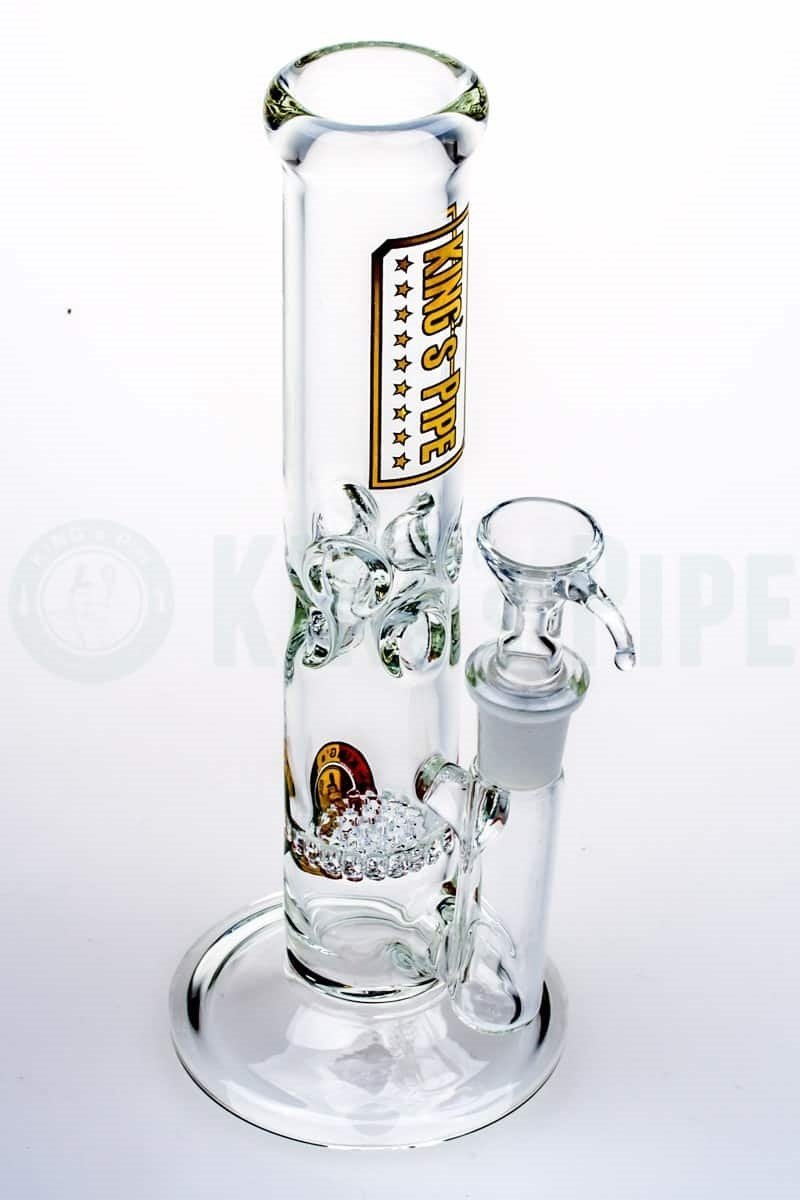 KING&#39;s Pipe Glass - 8&#39;&#39; Single Honeycomb Mini Bong