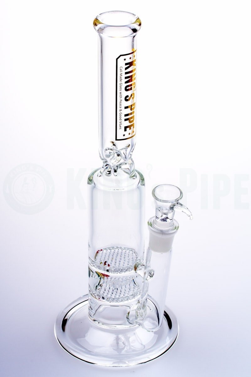 KING&#39;s Pipe Glass - Double Honeycomb Water Bong