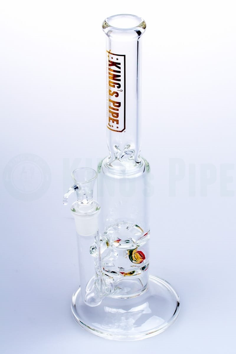 KING&#39;s Pipe Glass - Double Tornado Perc Water Bong