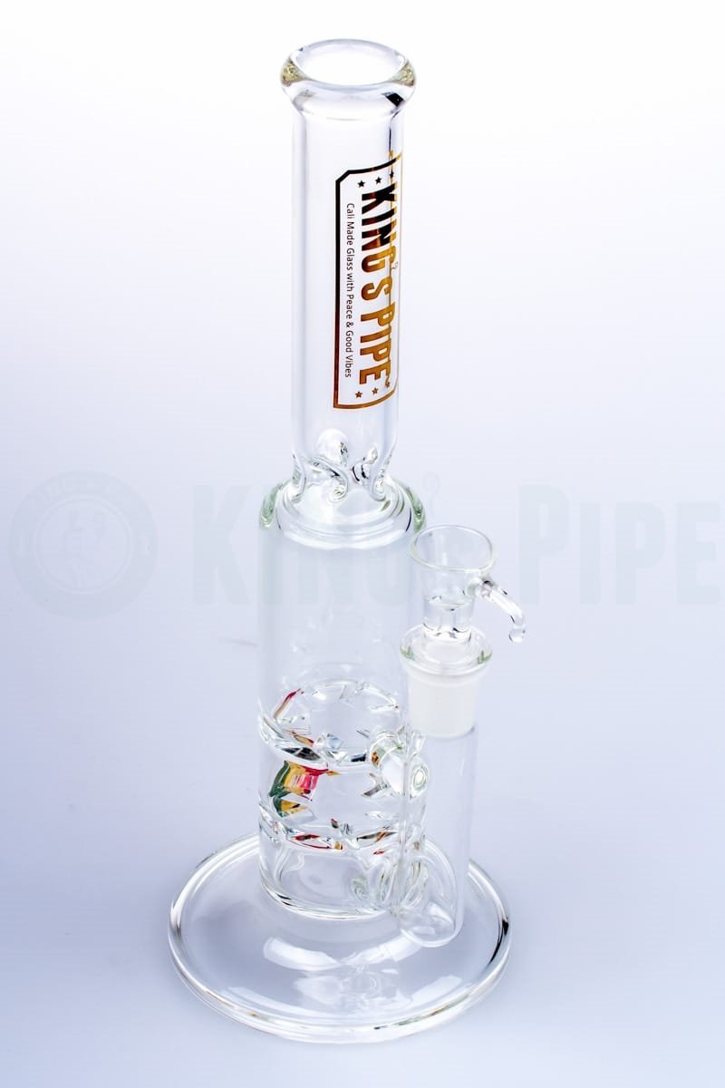 KING&#39;s Pipe Glass - Double Tornado Perc Water Bong