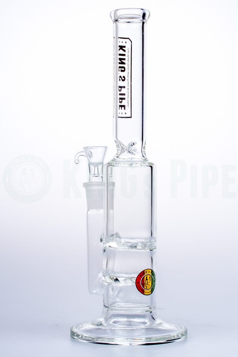 KING&#39;s Pipe Glass - Double Tornado Perc Water Bong